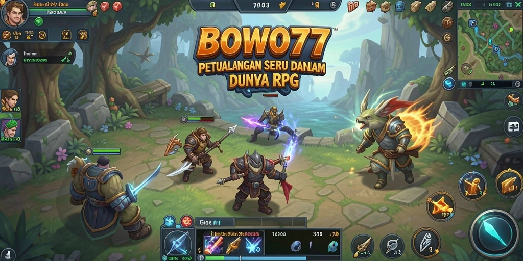 Tampilan gameplay RPG BOWO77 yang menakjubkan dan mengasyikkan.