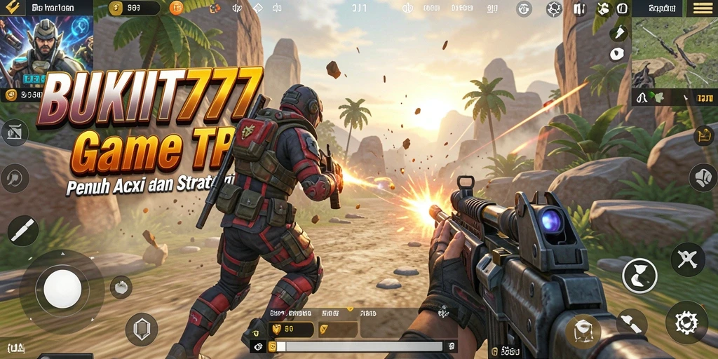 Gameplay BUKIT777 yang seru dalam pertempuran TPS.