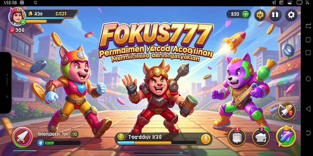 Screenshot gameplay FOKUS777 yang menampilkan aksi seru dalam permainan Arcade.