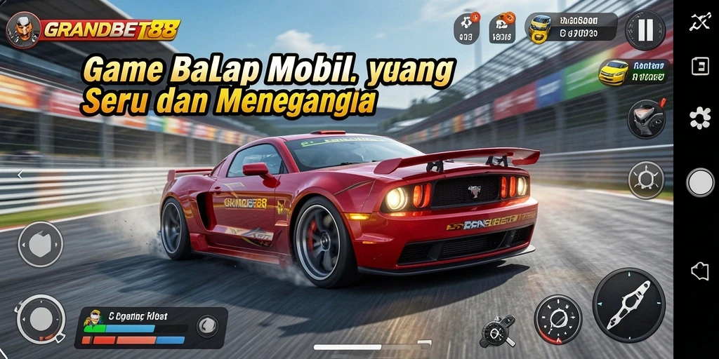 Tampilan gameplay balapan seru di GRANDBET88