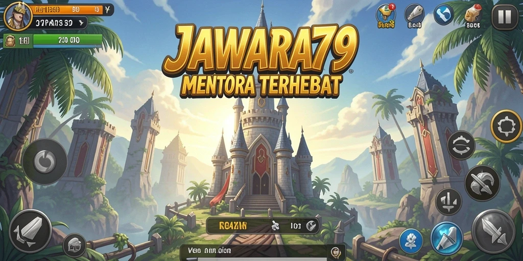 Tampilan strategi menara untuk melawan musuh dalam JAWARA79.