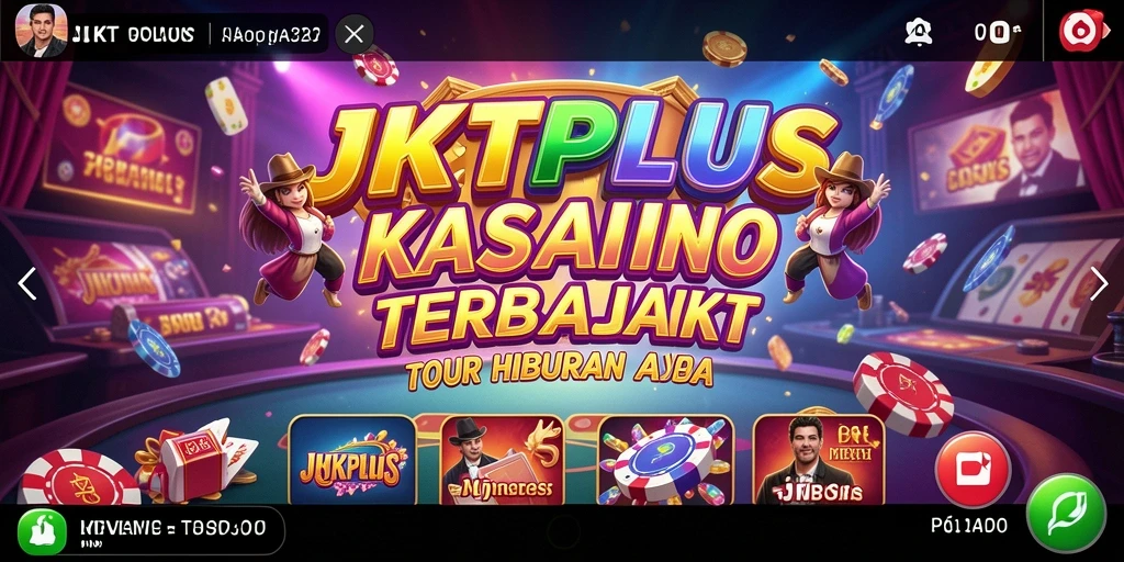 Screenshot permainan JKTPLUS menampilkan antarmuka Kasino yang menarik.