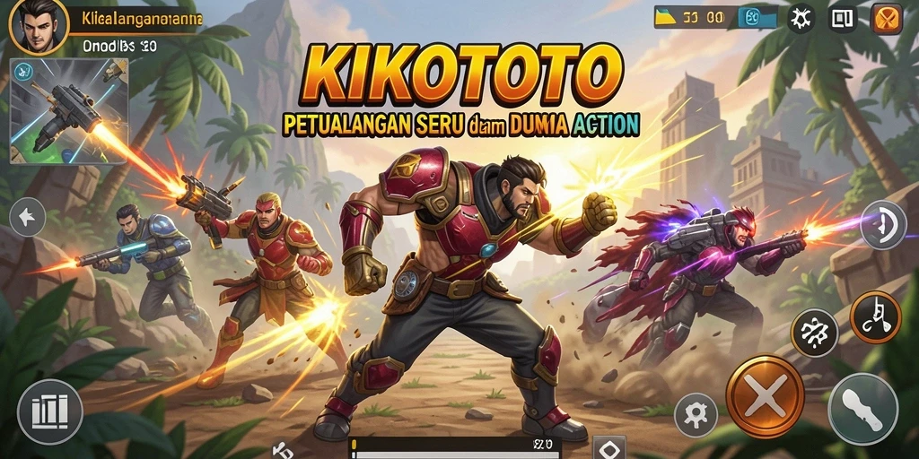 Tampilan gameplay KIKOTOTO dengan aksi menegangkan dan grafis menawan.