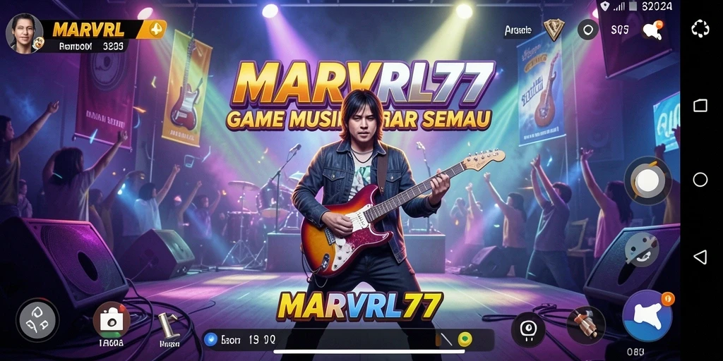 Tampilan gameplay <strong>MARVRL77</strong> yang penuh warna dan interaktif.
