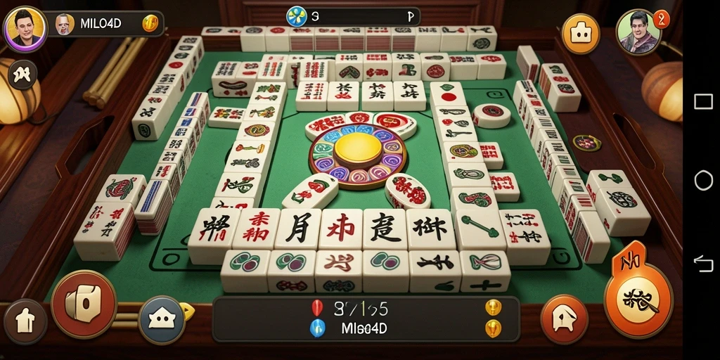 Screenshot gameplay MILO4D yang menampilkan keseruan permainan Mahjong.