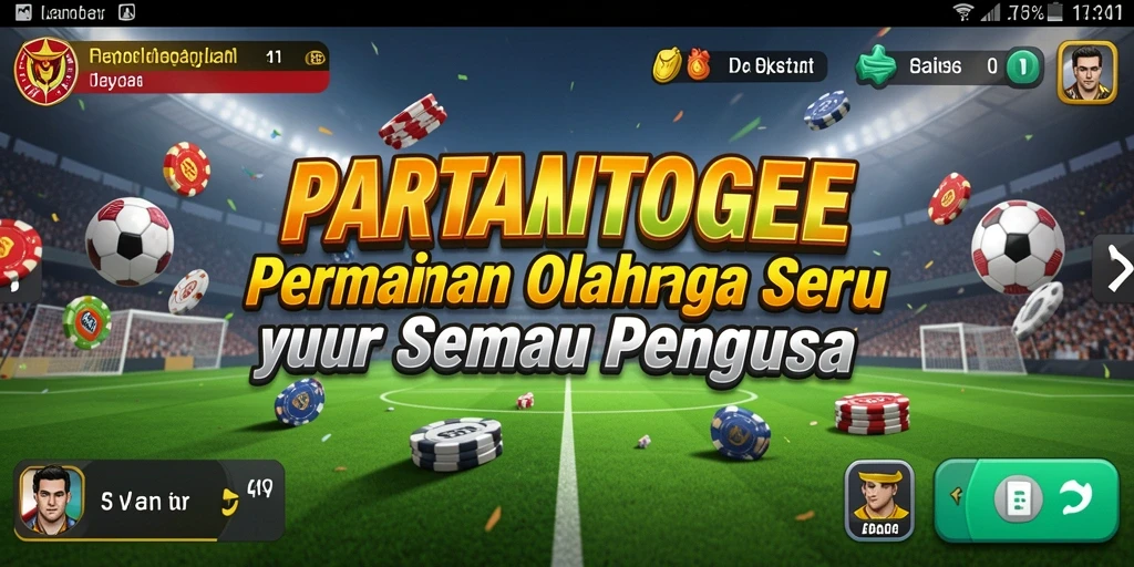 Tangkapan layar utama PARTAITOGEL menampilkan aksi permainan olahraga yang seru.