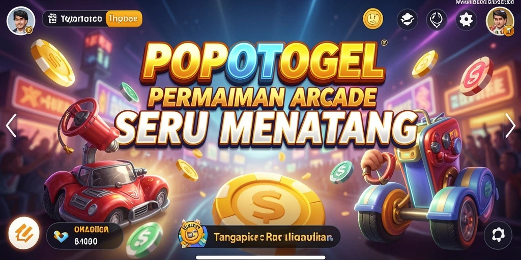 Tampilan gameplay seru dari POPOTOGEL dengan warna-warna cerah.