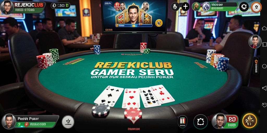 Tampilan menarik gameplay Poker di REJEKICLUB.