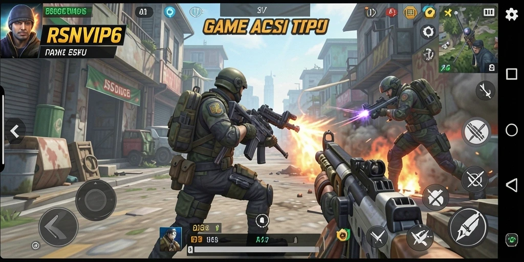 Screenshot menggambarkan aksi seru dalam RSNVIP6 dengan gameplay mendebarkan.