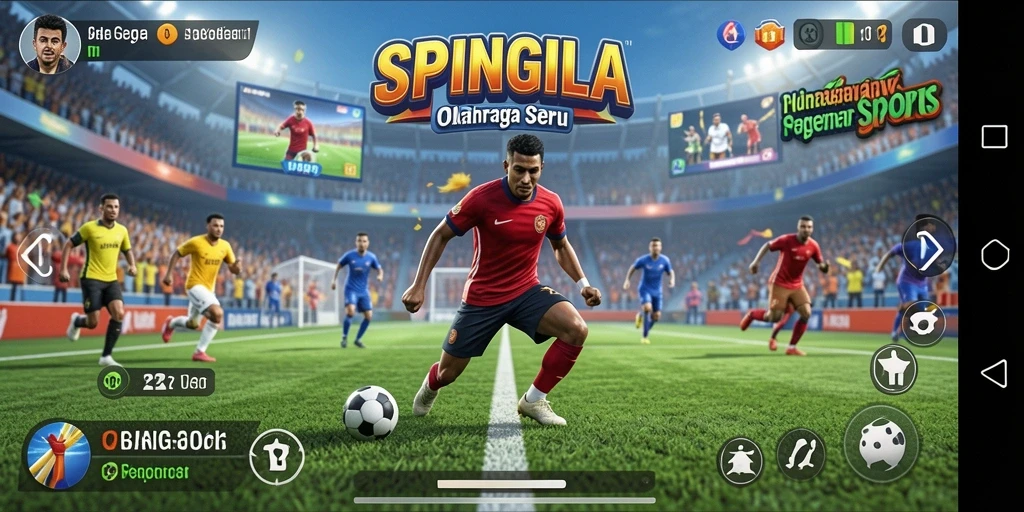 Tampilan menarik dari gameplay SPINGILA yang menampilkan aksi seru di lapangan.